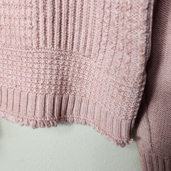 Madewell Vintage Pink Merino Wool Blend Stitchmix Pullover Sweater-Size S - Picture 6 of 11